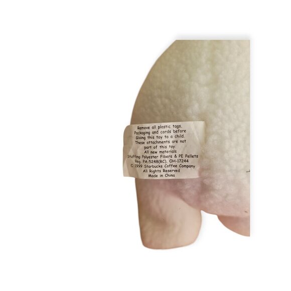 Vintage **Starbucks Snowman** Christmas Bear Plush 1990s - Picture 5 of 6